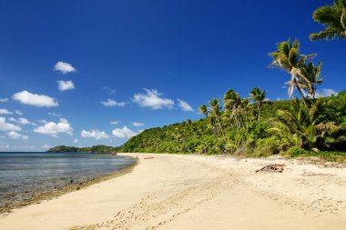 Drawaqa Adası'ndaki kumlu plaj, Yasawa Adaları, Fiji