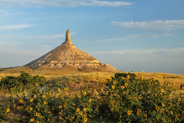 Chimney Rock National Historic Site, batı Nebraska, Amerika Birleşik Devletleri — Stok fotoğraf