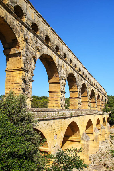 Aqueduct Pont du Gard in southern France