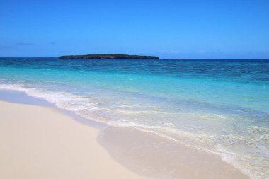 Ouvea lagün Gee adasında Kumlu plaj, Sadakat Adaları, Yeni 