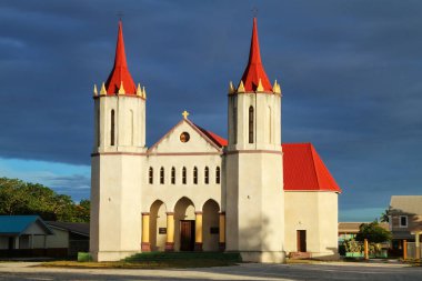Fayaoue Catholic Church on Ouvea Island, Loyalty Islands, New Ca clipart