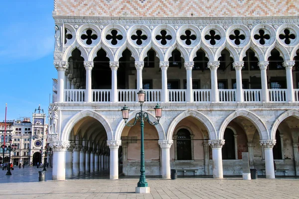 Zamknij Widok Palazzo Ducale Piazza San Marco Wenecji Włochy Pałac — Zdjęcie stockowe
