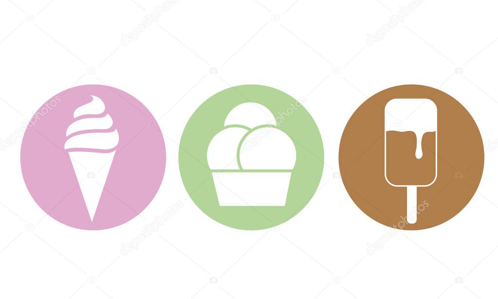 Set of Ice cream icons