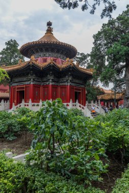 Çin - 29 Temmuz 2017: Yasak şehir, Çin İmparatorluk Sarayı 'ydı Ming Hanedanı' ndan Qing Hanedanı 'nın sonuna kadar. Tiananmen Meydanı 'nda..