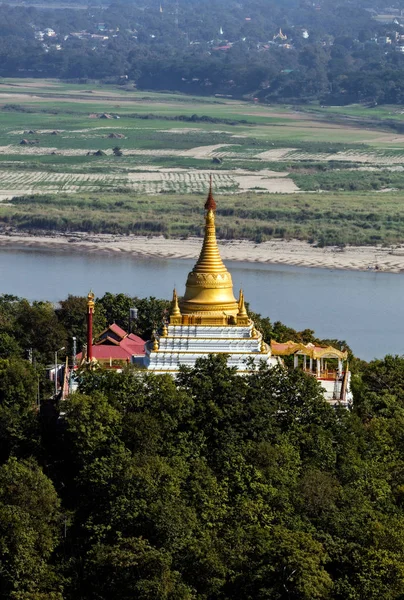 Kilátás Sagaing Hillből Mianmar — Stock Fotó