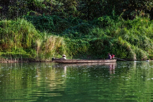 Thandwe Myanmar Január 2017 Csónak Thandwe Folyón Ngapali Strand Közelében — Stock Fotó