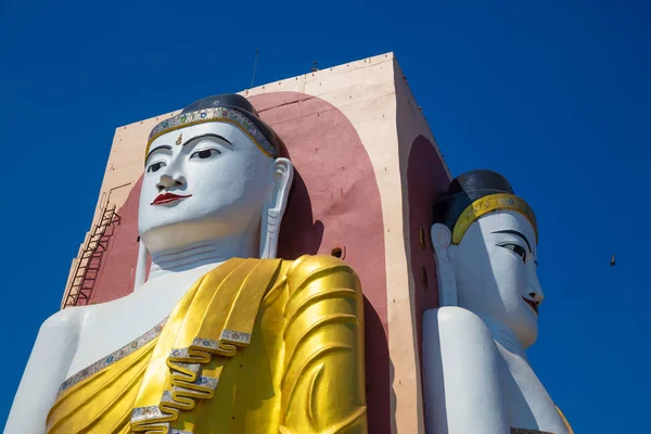 Fyra Ansikten Buddha Kyaikpun Pagoda Bago Myanmar — Stockfoto