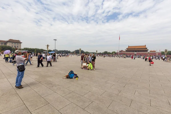 Being Chiny Lipca 2017 Plac Tiananmen Plac Miejski Centrum Pekinu — Zdjęcie stockowe