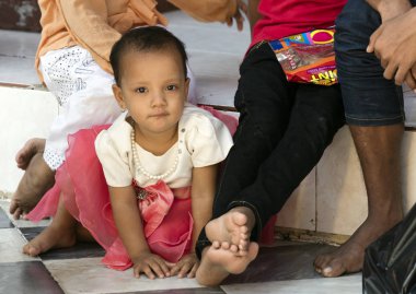 Yangon, Myanmar - 25 Aralık 2016 - Yangon, Myanmar 'daki Shwedagon Pagoda.