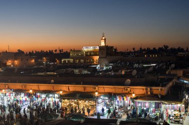 Sunset in Marrakesh, Morocco clipart