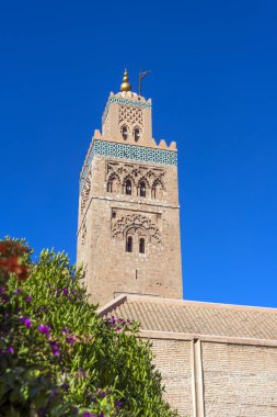 Marakeş, Fas - 26 Aralık 2017: Medine 'deki küçük cami (eski kent).