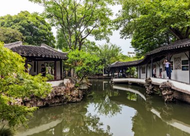 Çin - 29 Temmuz 2017: Yasak şehirdeki Bahçe, Çin İmparatorluk Sarayı 'ydı Ming Hanedanlığı' ndan Qing Hanedanı 'nın sonuna kadar. Tiananmen Meydanı 'nda..