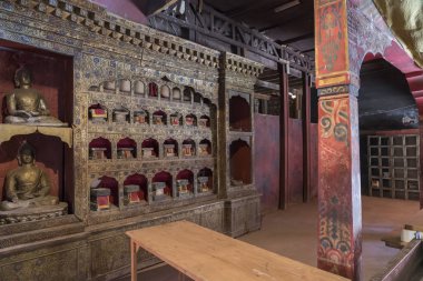 Ouarzazate, Fas - 27 Aralık 2017: Atlas Film Stüdyoları Ben Hur, Nil Mücevheri ve Arabistanlı Lawrence olarak filmlerin çekildiği set.