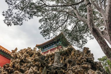 Çin - 29 Temmuz 2017: Yasak şehir, Çin İmparatorluk Sarayı 'ydı Ming Hanedanı' ndan Qing Hanedanı 'nın sonuna kadar. Tiananmen Meydanı 'nda..