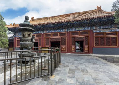 SHANGHAI ÇİN - 5 Ağustos 2017 Yeşim Buddha Tapınağı. 1882 'de, Burma' dan Huigen adında bir keşiş tarafından getirilen iki Yeşim Buddha heykelini saklamak için eski bir tapınak inşa edildi.