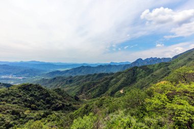 Pekin, Çin - 28 Temmuz 2017: Çin Halk Cumhuriyeti Pekin yakınlarındaki rahim duvarı