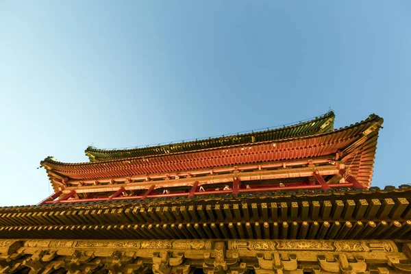 Wieża Dzwonowa Zachodzie Słońca Xian Chiny — Zdjęcie stockowe