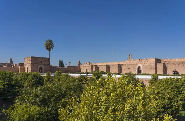 Marrakech Marocko December 2017 Badi Palace Eller Palais Badii Marrakech — Stockfoto