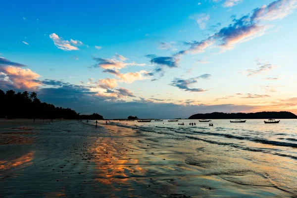 Sunset Gnapali Beach Myanmar — Stock Photo, Image