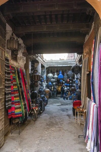 Marrakesh Marruecos Diciembre 2017 Personas Mercado Medina Marrakech Marrakech Destino — Foto de Stock