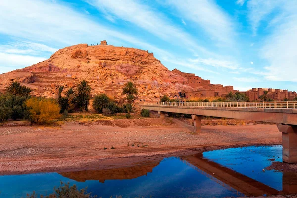 Ait Benhaddou Kasbah Coucher Soleil Ouarzazate Maroc — Photo