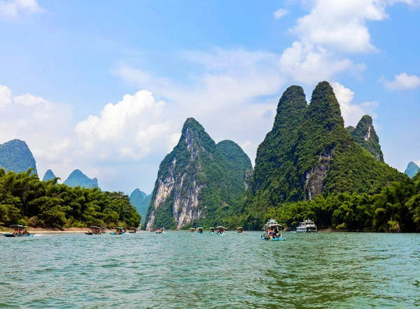 Río Neblina Cerca Xinping Yangshuo China —  Fotos de Stock