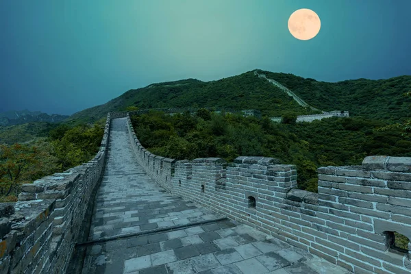 The Great Wall of China near Beijing. Great Wall of China is a series of fortifications made of stone, brick