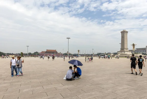 Being Chiny Lipca 2017 Plac Tiananmen Plac Miejski Centrum Pekinu — Zdjęcie stockowe