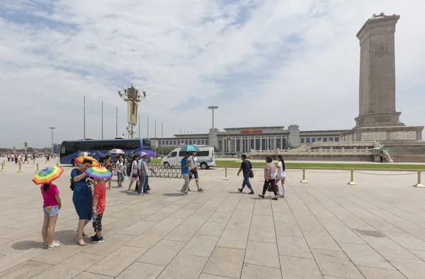 Being Chiny Lipca 2017 Plac Tiananmen Plac Miejski Centrum Pekinu — Zdjęcie stockowe