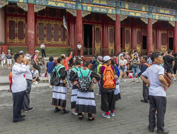 Pekin Chiny Lipca 2017 Ludzie Odwiedzają Zakazane Miasto Był Chiński — Zdjęcie stockowe