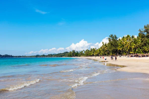 Ngapali Myanmar Giugno 2017 Spiaggia Sabbia Ngapali Con Sua Sabbia — Foto Stock