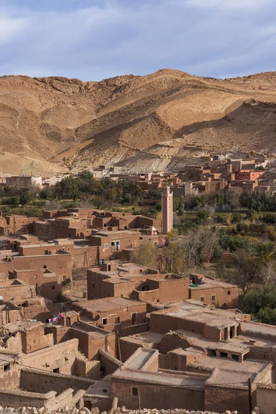 Pequena Cidade Região Dades Gorges Atla Montanha Marrocos — Fotografia de Stock