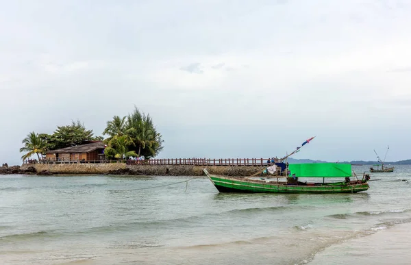 Ngapali Myanmar Janvier 2017 Plage Sable Ngapali Avec Son Sable — Photo