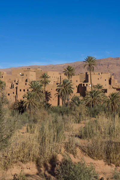 Pequeña Ciudad Región Dades Gorges Montaña Atla Marruecos —  Fotos de Stock