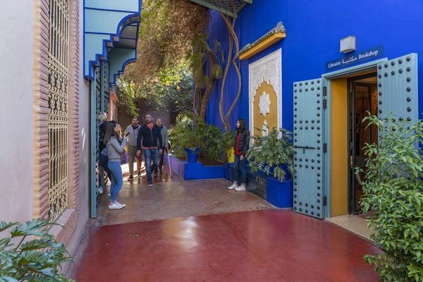 Marrákeš Maroko Června 2013 Zahrada Majorelle Dvouapůlhektarová Botanická Zahrada Malířská — Stock fotografie