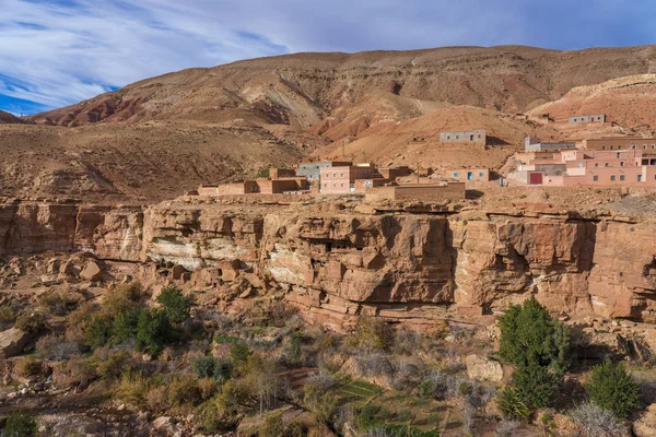 Kleine Stad Dades Gorges Regio Atla Berg Marokko — Stockfoto