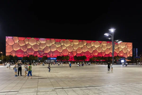 Пекин Китай Октября 2016 Года Ночной Вид Олимпийский Парк Районе — стоковое фото