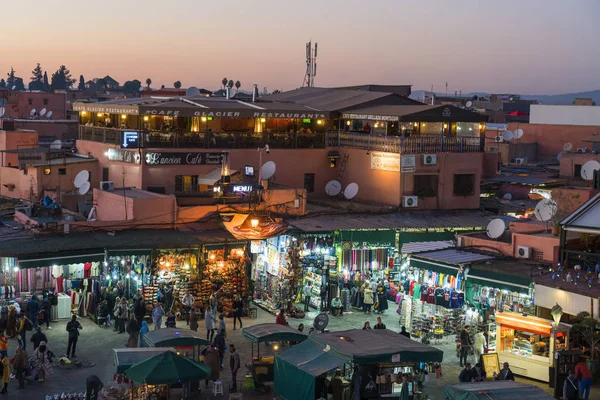Jemaa Fna Square Main Market Square Center Marrakesh — Stock Photo, Image