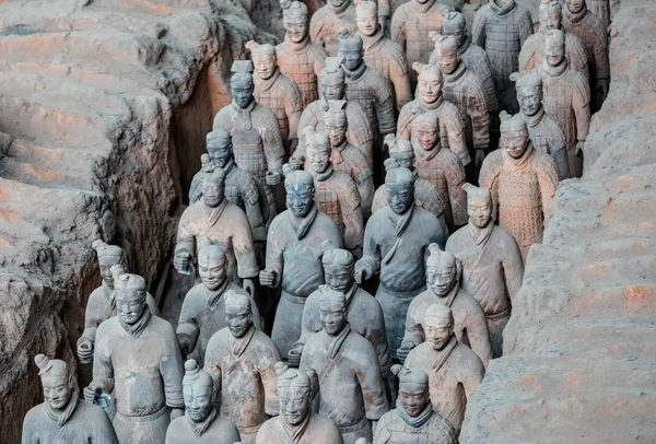 Xian China Agosto 2017 Guerreiros Terracota Xian China — Fotografia de Stock