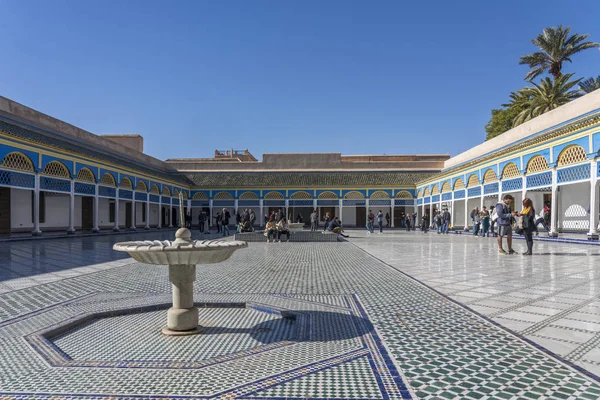 Marrakech Marruecos Diciembre 2017 Interior Del Palacio Bahía Marrakech — Foto de Stock