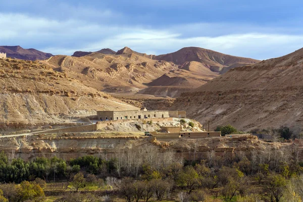 Pequena Cidade Região Dades Gorges Atla Montanha Marrocos — Fotografia de Stock