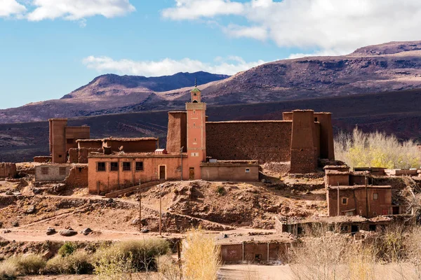 Małe Miasteczko Regionie Dades Gorges Górach Atla Maroko — Zdjęcie stockowe