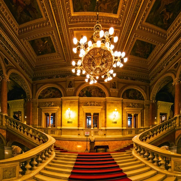 Budapest Węgry Listopad 2016 Wnętrze Węgierskiej Królewskiej Opery Narodowej Uważane — Zdjęcie stockowe