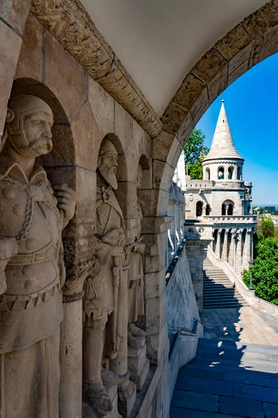 Fishermans Bastion Våren Budapest Ungern — Stockfoto