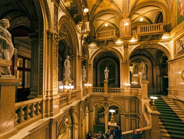 Βιεννα Αυστρια Νοεμβριου 2016 Εσωτερικό Της Κρατικής Όπερας Της Βιέννης — Φωτογραφία Αρχείου