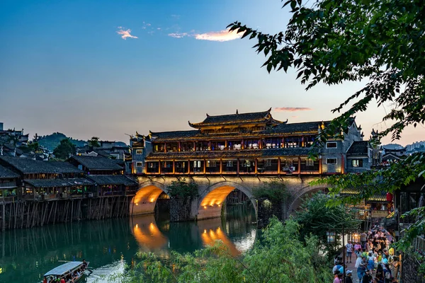 Traditionele Oude Stad China Nachts — Stockfoto