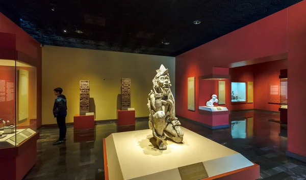 Mexico City 2015 Interior National Museum Anthropology Mexico City 멕시코에서 — 스톡 사진