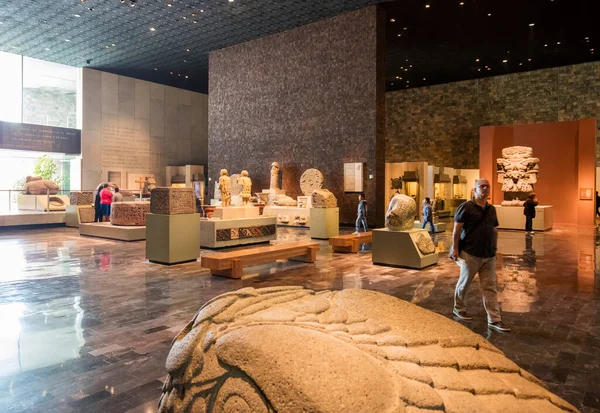 Mexico City 2015 Interior National Museum Anthropology Mexico City 멕시코에서 — 스톡 사진