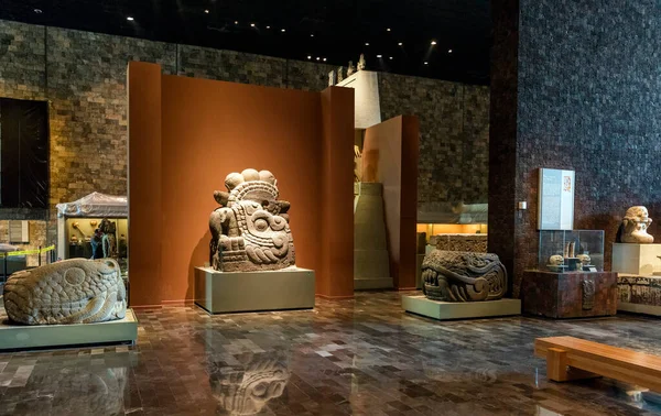 Mexico City 2015 Interior National Museum Anthropology Mexico City 멕시코에서 — 스톡 사진