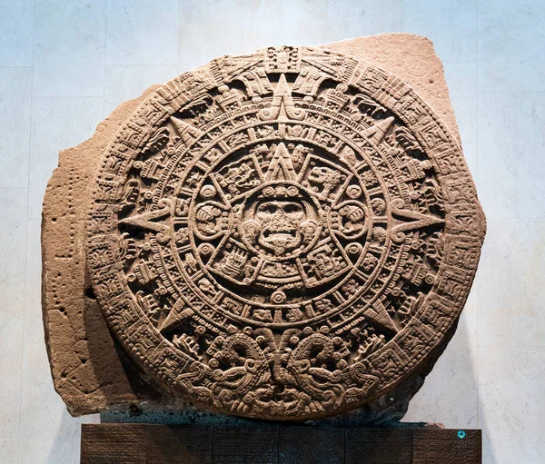 Mexico City Grudzień 2015 Wnętrze Narodowego Muzeum Antropologii Mexico City — Zdjęcie stockowe